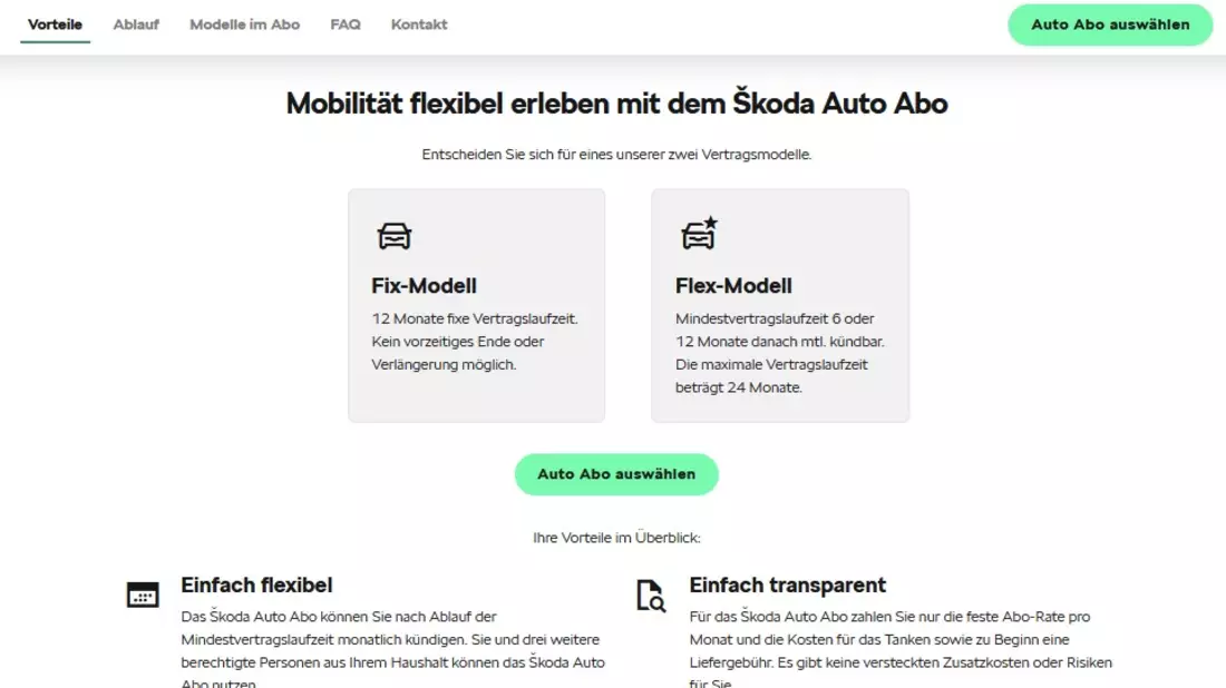 Das neue Škoda Auto Abo: flexible Mobilität zu planbaren Kosten - Bild: presseportal.de