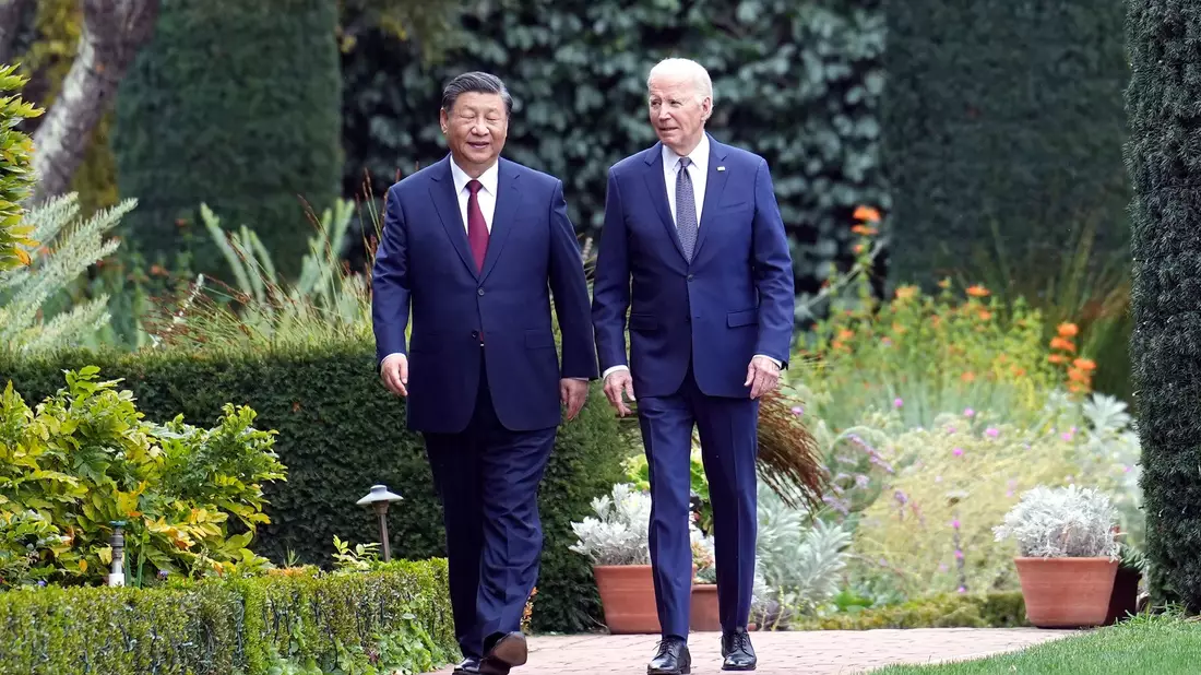 US-Präsident Joe Biden (r), und Chinas Staatschef Xi Jingping kamen zu Gesprächen in San Francisco zusammen. - Bild: Doug Mills/Pool The New York Times/AP/dpa