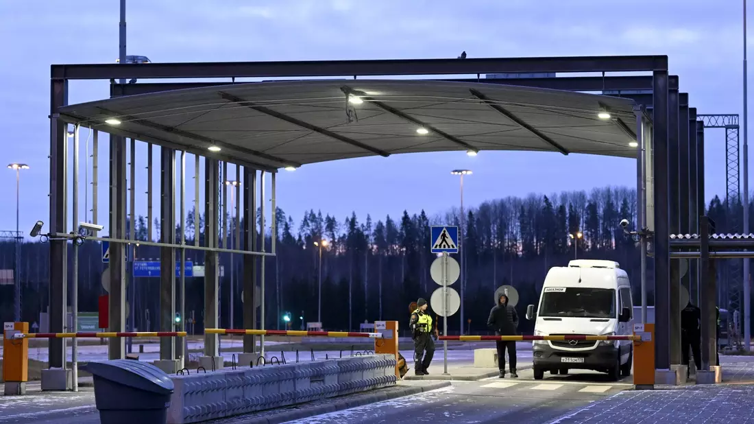 Die Grenzstation Nuijamaa zwischen Russland und Finnland. - Bild: Vesa Moilanen/Lehtikuva/dpa