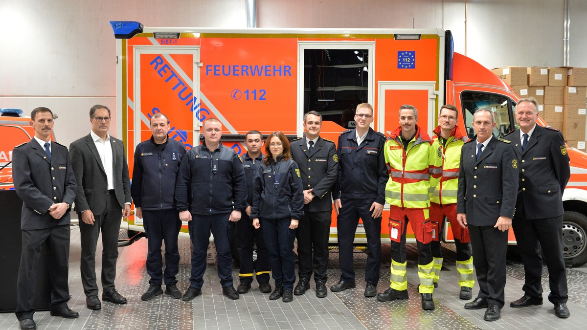 FW Stuttgart: Übergabe von medizinischen Geräten an die Solidaritätspartnerstadt Chmelnyzkyj (Ukraine) - Foto: presseportal.de