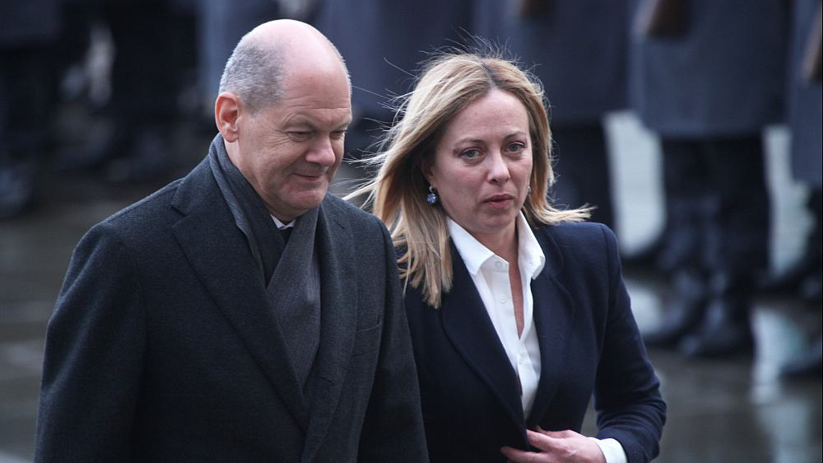 Giorgia Meloni und Olaf Scholz bei einem Treffen im Februar 2023 - Foto: über dts Nachrichtenagentur