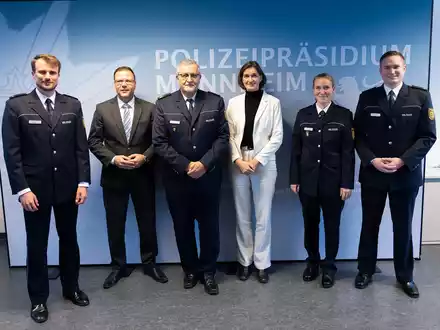 POL-MA: Mannheim/Heidelberg: Feierliche Amtseinführung - Drei Spitzenpositionen im Polizeipräsidium Mannheim neu besetzt - Foto: presseportal.de