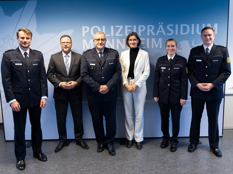 POL-MA: Mannheim/Heidelberg: Feierliche Amtseinführung - Drei Spitzenpositionen im Polizeipräsidium Mannheim neu besetzt - Foto: presseportal.de