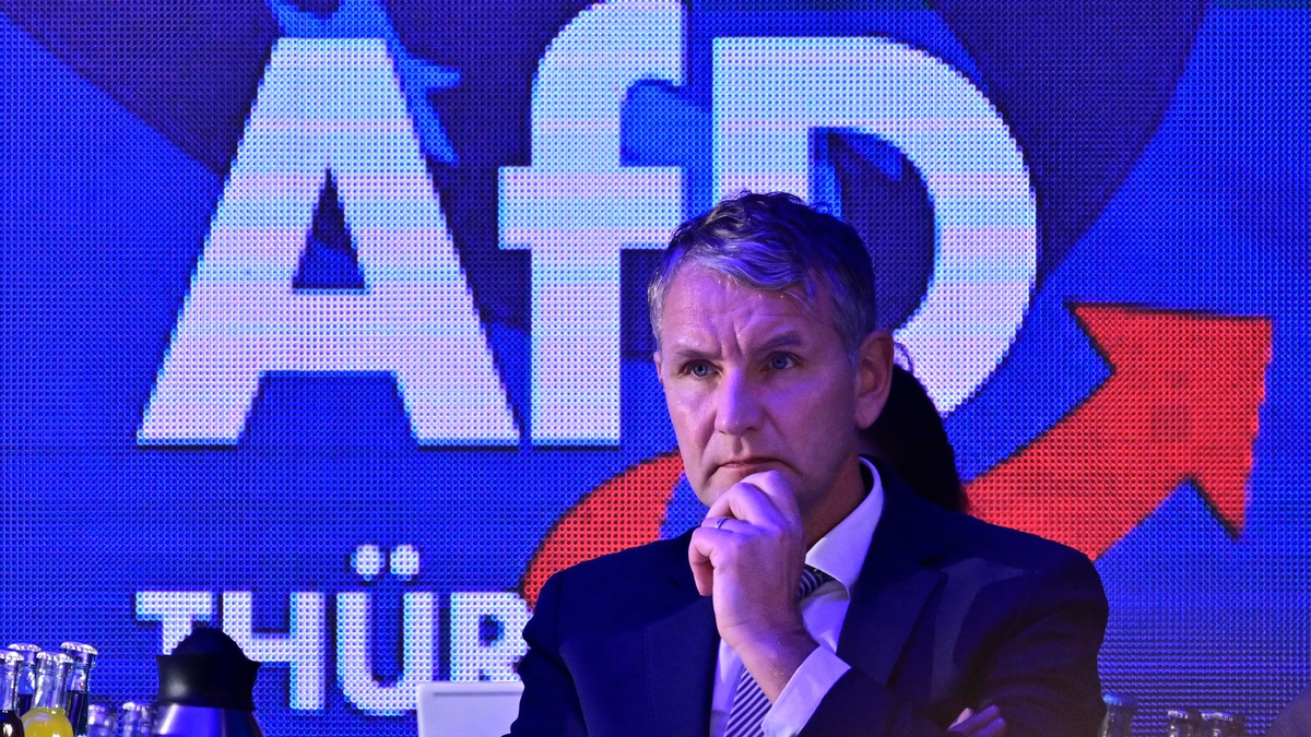 Björn Höcke während des Landesparteitags der AfD im thüringischen Pfiffelbach. - Foto: Martin Schutt/dpa