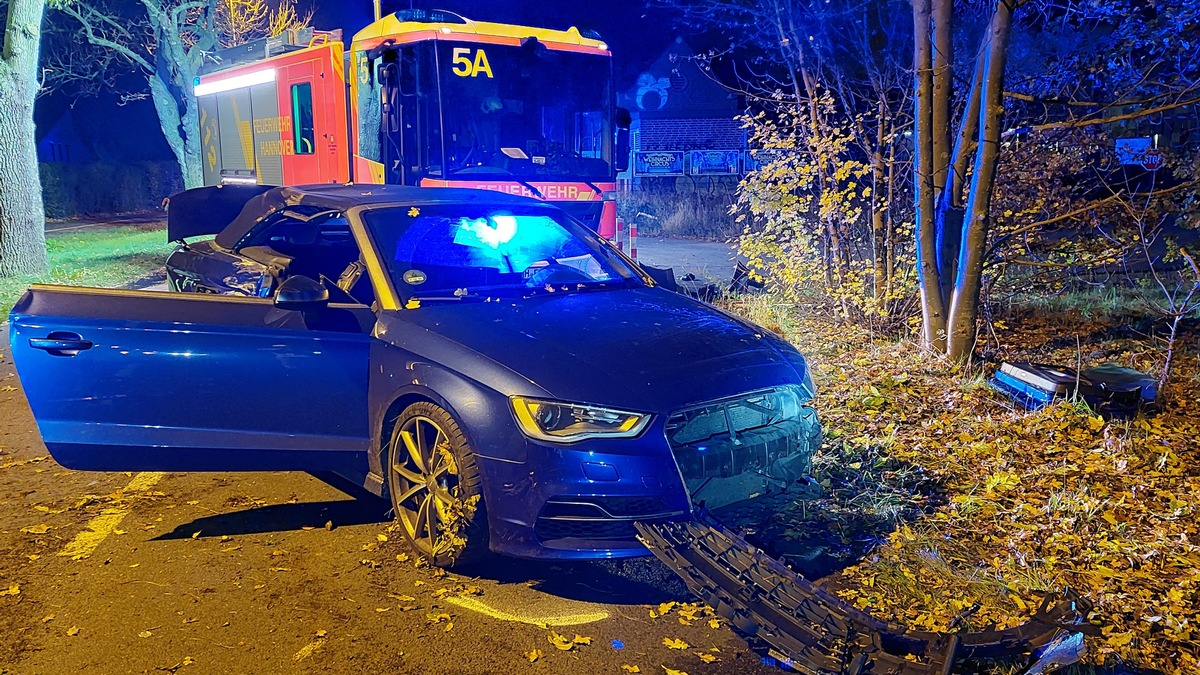 FW Hannover: Verkehrsunfall in Bothfeld - Feuerwehr befreit verletzte Person - Foto: presseportal.de