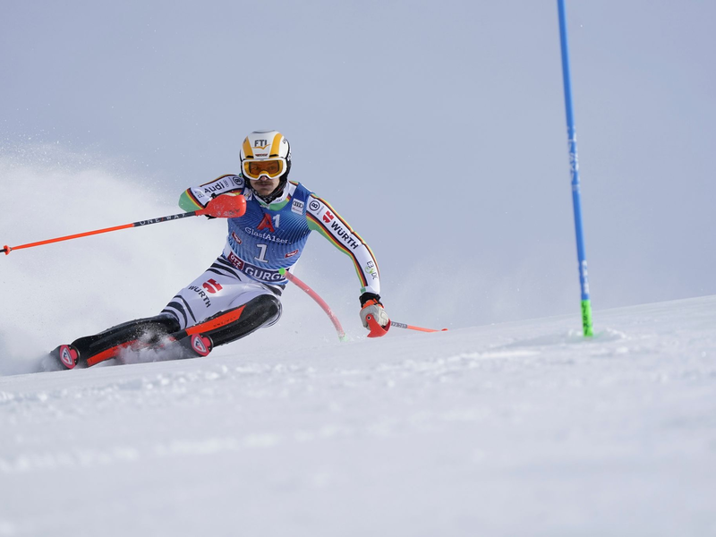 Linus Strasser beim Slalom-Weltcup in Gurgl. - Foto: Piermarco Tacca/AP/dpa