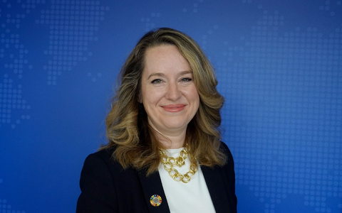 Die neue Chefin der UN-Organisation für Migration (IOM), Amy Pope, besucht Berlin. - Foto: Christiane Oelrich/dpa