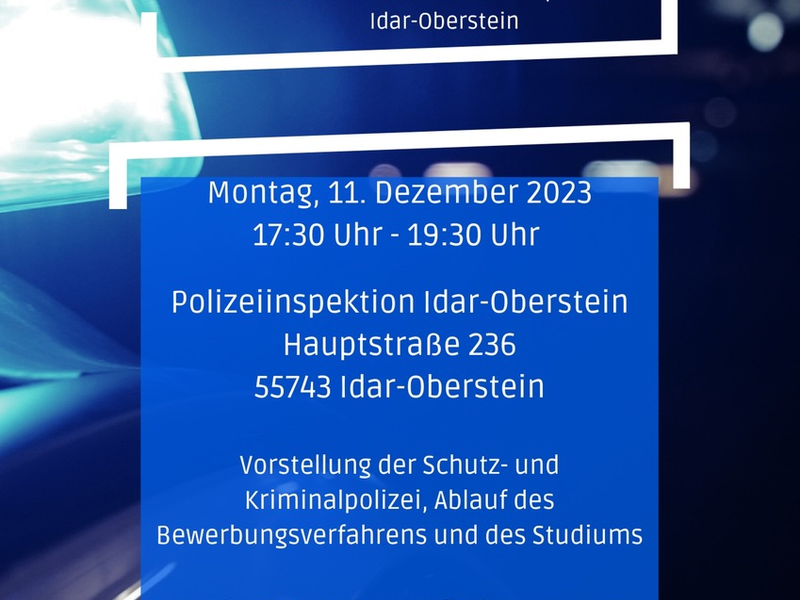 POL-PDTR: Infoabend der Polizei Idar-Oberstein - Foto: presseportal.de