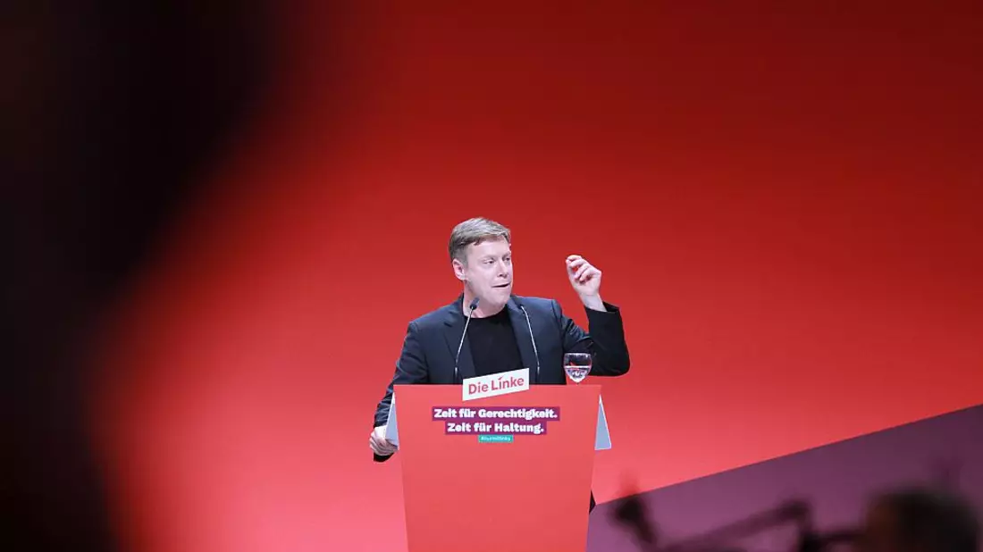 Martin Schirdewan beim Linken-Parteitag in Augsburg im November 2023 - Bild: über dts Nachrichtenagentur
