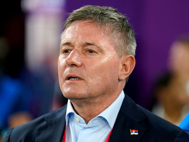 Der Trainer der serbischen Fußball-Nationalmannschaft: Dragan Stojkovic. - Foto: Mike Egerton/PA Wire/dpa