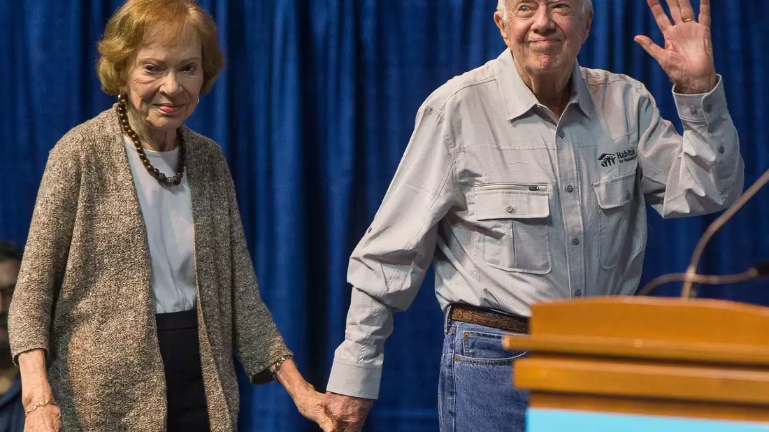 Rosalynn und Jimmy Carter auf einer Aufnahme von August 2018. Das Paar war 77 Jahre lang verheiratet. - Bild: Robert Franklin/South Bend Tribune/dpa