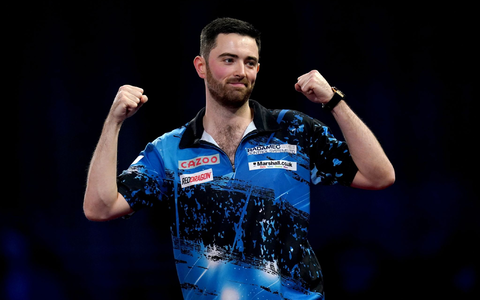 Beim Grand Slam in Wolverhampton war er erfolgreich: Luke Humphries. - Foto: John Walton/PA Wire/dpa