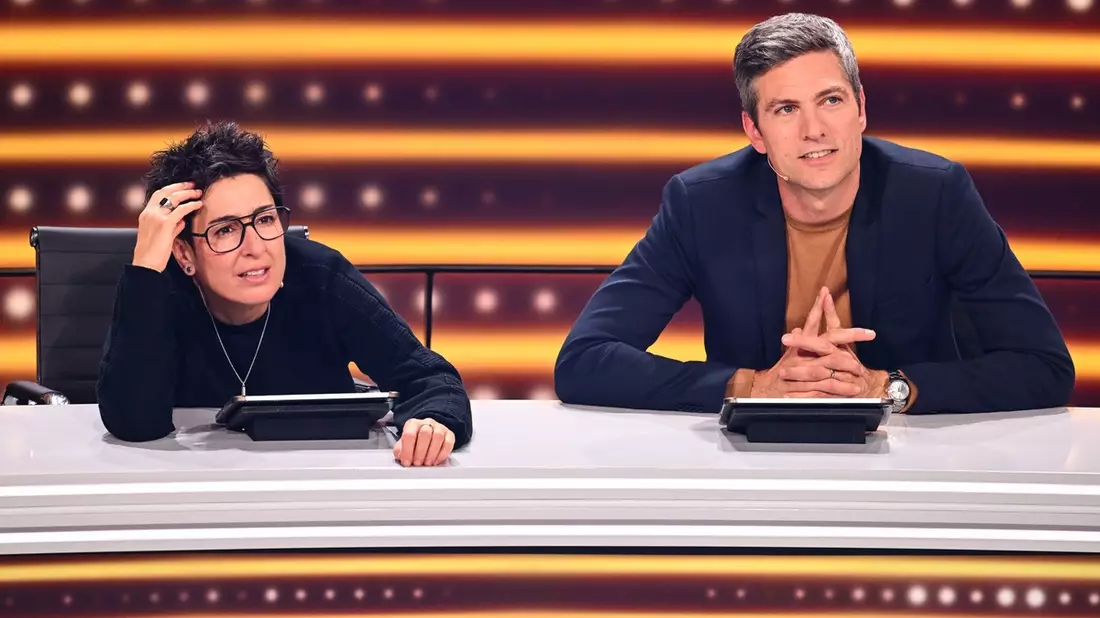 Dunja Hayali Ingo Zamperoni Das 1% Quiz - wie clever ist Deutschland - Bild: Seven.One/Willi Weber, presseportal.de