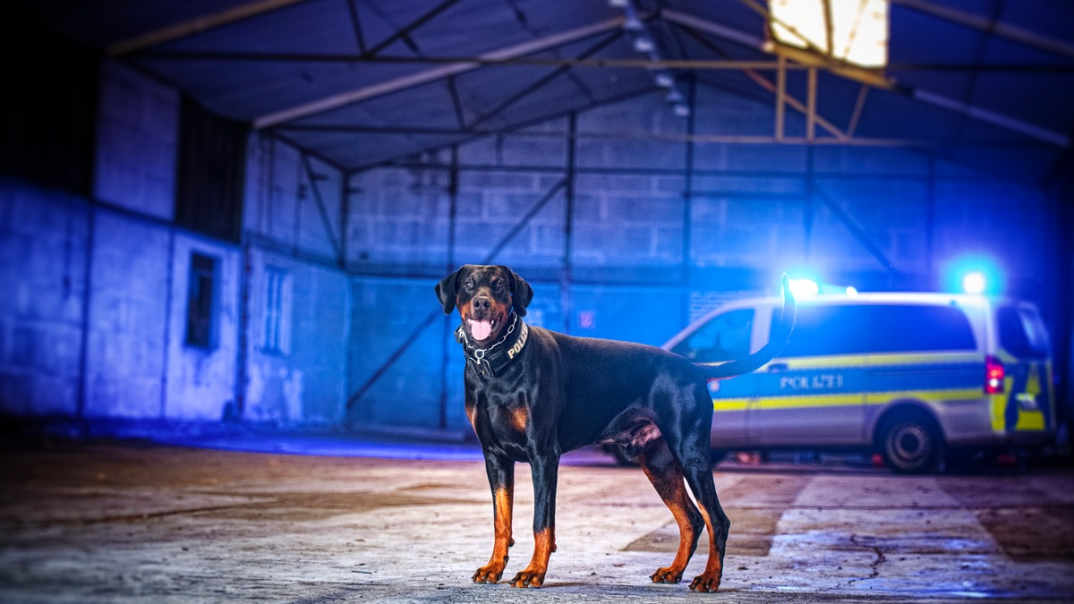 POL-MG: 21-Jähriger gestellt: Diensthund Hawk findet Betäubungsmittel - Foto: presseportal.de