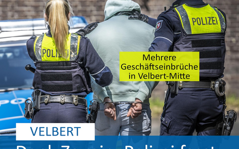 POL-ME: Mehrere Geschäftseinbrüche - Polizei stellt 15-jährigen Tatverdächtigen - Velbert - 2311067 - Foto: presseportal.de