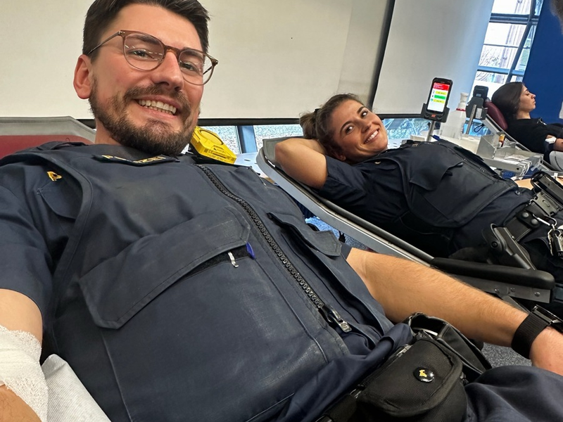 POL-PDTR: Blutspendemobil des DRK bei der Polizei in Idar-Oberstein - Foto: presseportal.de