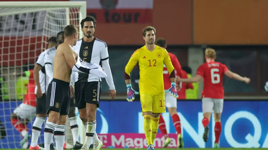 Die DFB-Elf musste sich Österreich mit 0:2 geschlagen geben. - Bild: Christian Charisius/dpa