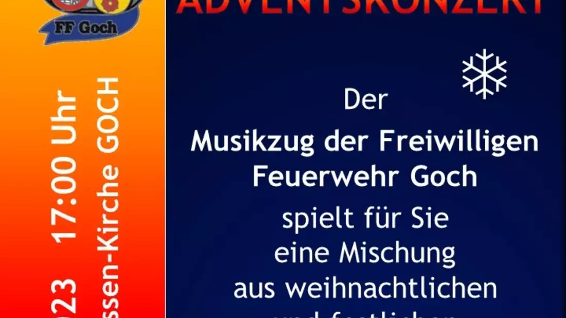 FF Goch: Adventskonzert der Feuerwehrkapelle - Bild: presseportal.de