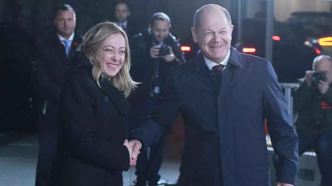 Giorgia Meloni und Olaf Scholz am 22.11.2023 - Bild: über dts Nachrichtenagentur