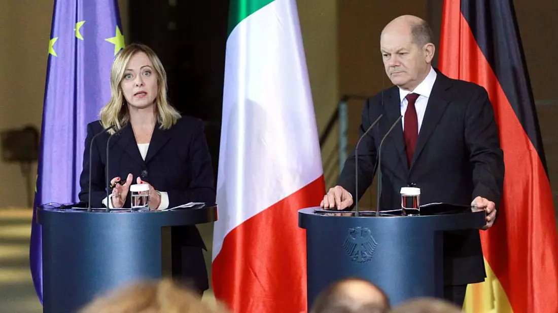 Giorgia Meloni und Olaf Scholz am 22.11.2023 - Bild: über dts Nachrichtenagentur