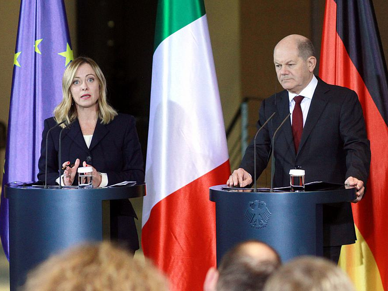 Giorgia Meloni und Olaf Scholz am 22.11.2023 - Foto: über dts Nachrichtenagentur