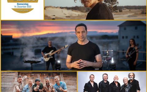 29. José Carreras Gala am 14. Dezember in Leipzig / Santiano, voXXclub, Michael Schulte und Bülent Ceylan auf einer Bühne - Foto: presseportal.de