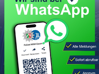 POL-E: Essen: WhatsApp-Kanal: Polizei Essen ist bundesweit erste verifizierte Polizeibehörde - Foto: presseportal.de