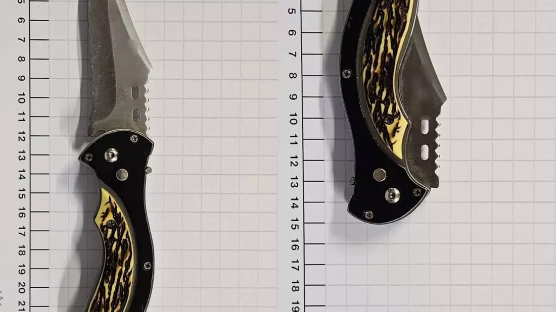BPOL NRW: Bundespolizei stellt Minderjährigen mit Springmesser - Bild: presseportal.de