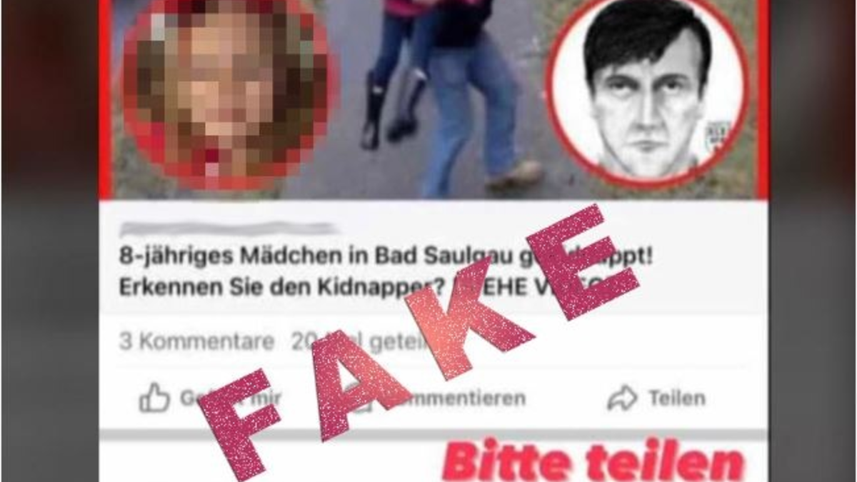 PP Ravensburg: Falschmeldung zu angeblicher Kindesentführung im Umlauf - Foto: presseportal.de