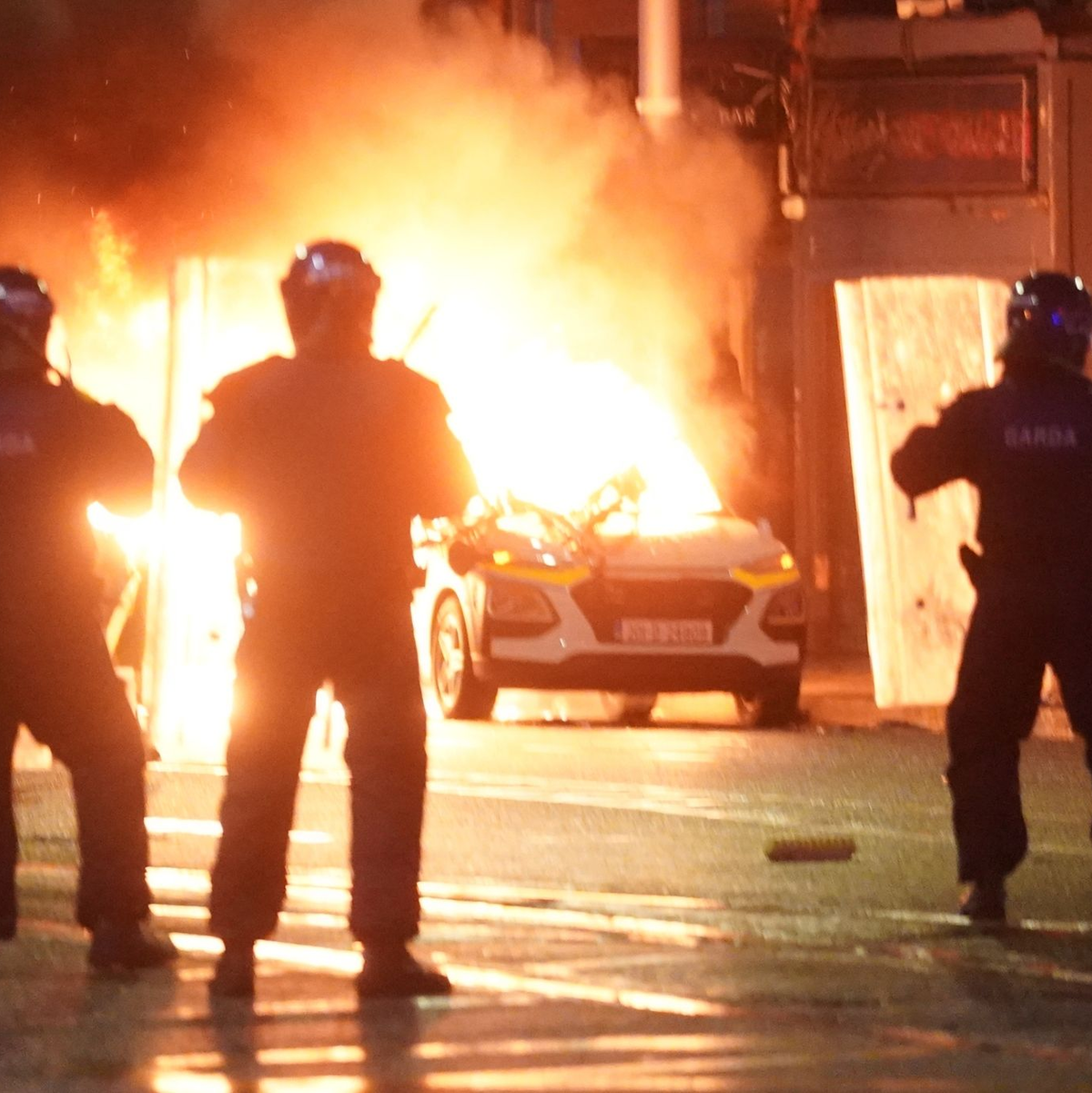 Der abgesperrte Tatort am Parnell Square East in Dublin. - Foto: Brian Lawless/PA Wire/dpa