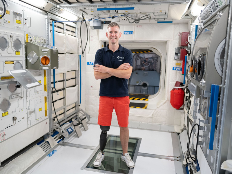 ESA-Astronaut John McFall bei einem Training im  Europäischen Astronautenzentrum (EAC). - Foto: P. Sebirot/ESA /dpa