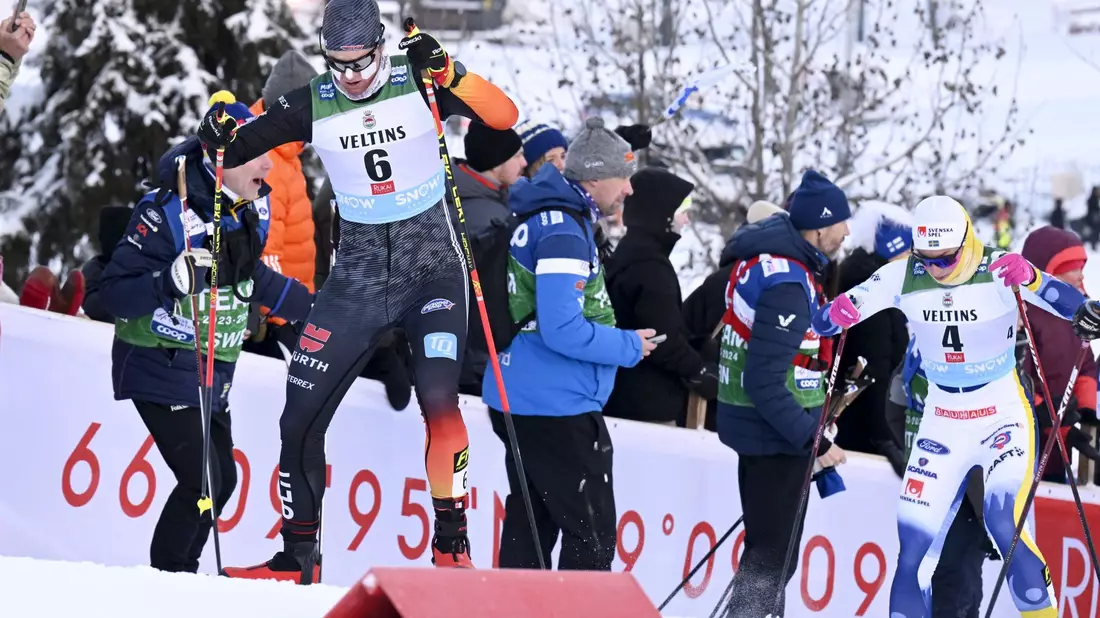 Victoria Carl (l) wurde in Ruka Achte. - Bild: Jussi Nukari/Lehtikuva/dpa