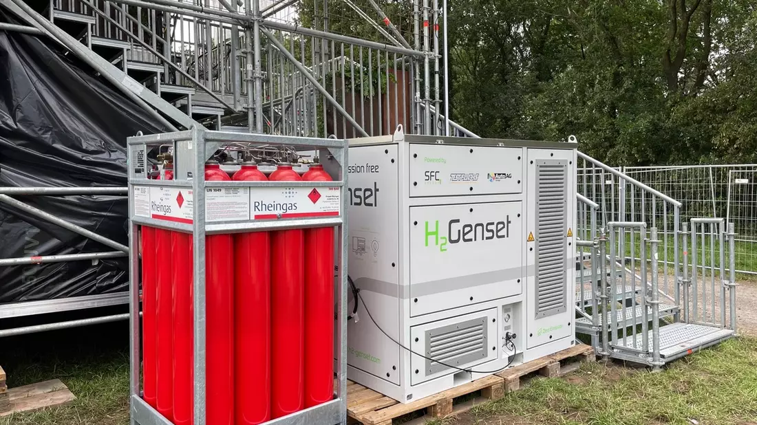 Rheingas setzt Zeichen für Nachhaltigkeit - Mit Wasserstoff zum Festivalerfolg / Rheingas belieferte mehrere Festivals mit grünem Wasserstoff - Bild: presseportal.de
