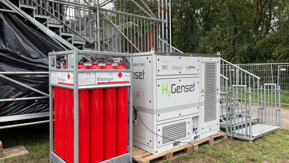 Rheingas setzt Zeichen für Nachhaltigkeit - Mit Wasserstoff zum Festivalerfolg / Rheingas belieferte mehrere Festivals mit grünem Wasserstoff - Foto: presseportal.de