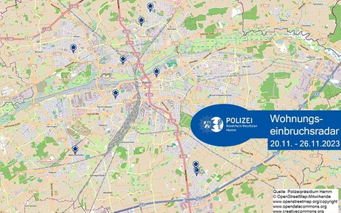 POL-HAM: Wohnungseinbruchsradar Hamm für die Woche vom 20. November bis 26. November - Foto: presseportal.de