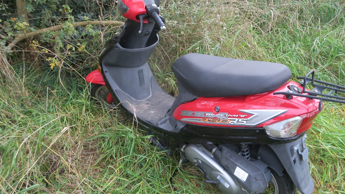 POL-DA: Riedstadt: Mutmaßlich entwendeter Roller sichergestellt / Eigentümer gesucht - Foto: presseportal.de