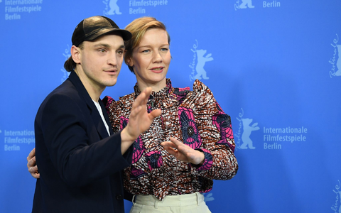 Sie haben den Film «In den Gängen» zusammen gedreht: Franz Rogowski und Sandra Hüller 2018 auf der Berlinale. - Foto: Britta Pedersen/dpa