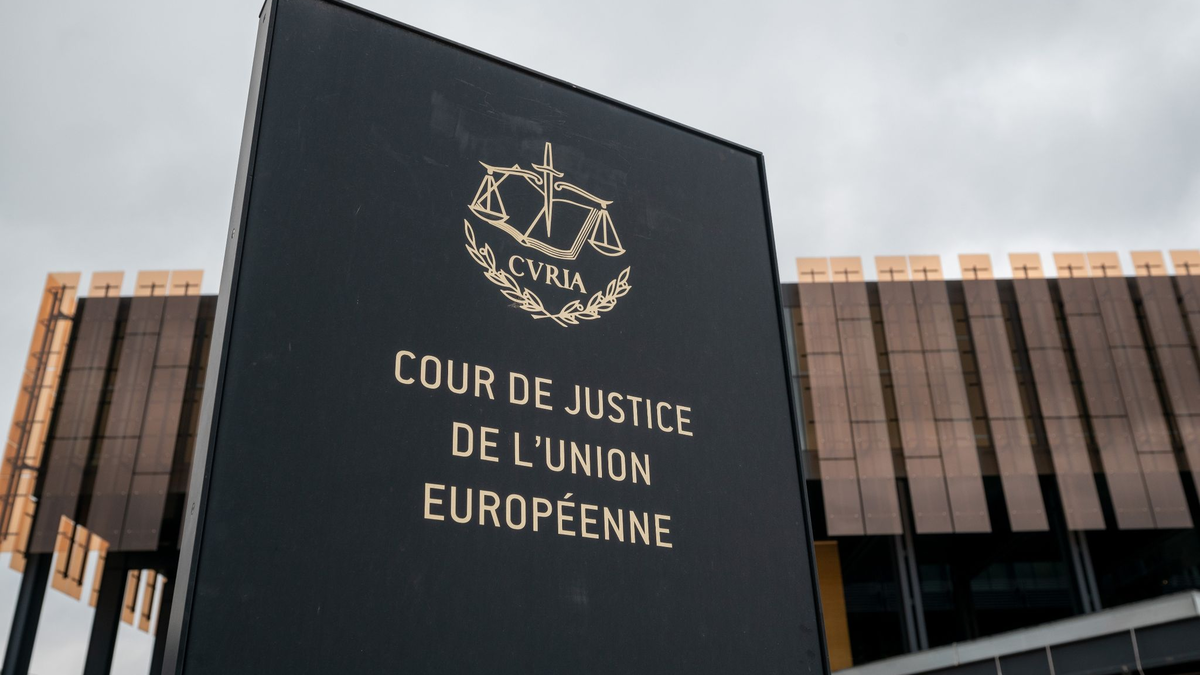 «Cour de Justice de l'Union Europeene»: Der Europäische Gerichtshof (EuGH) in Luxemburg. - Foto: Harald Tittel/dpa