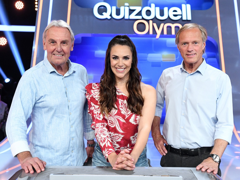 Sportexperten gegen den Quizduell-Olymp: Jörg Wontorra und Gerhard Delling bei Esther Sedlaczek / Quizduell-Olymp am Freitag, 1. Dezember, 18:50 Uhr im Ersten - Foto: presseportal.de
