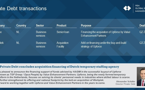 HAGIM Private Debt arrangiert Finanzierung für die Übernahme von Upforce B.V. durch Value Enhancement Partners - Foto: presseportal.de