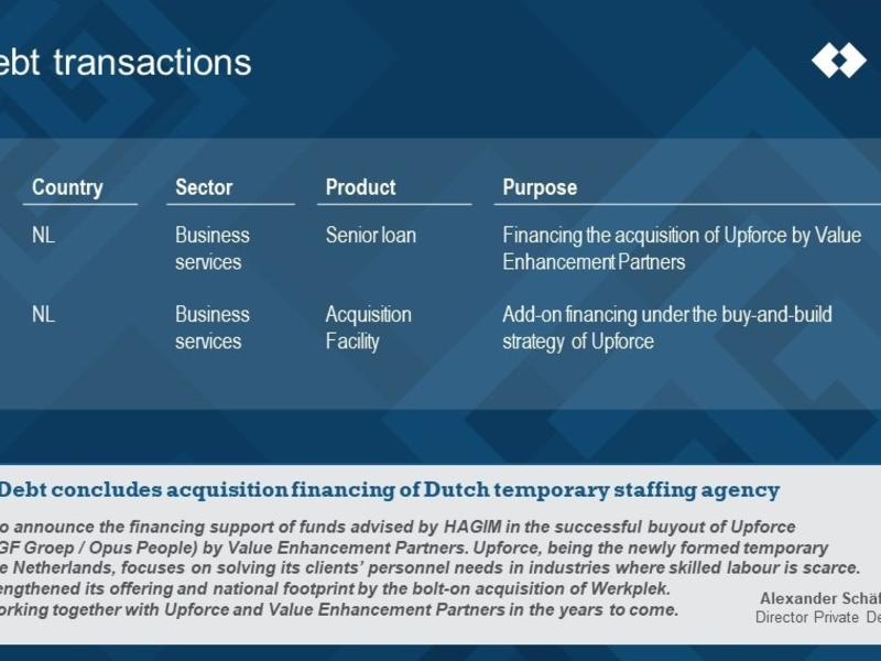 HAGIM Private Debt arrangiert Finanzierung für die Übernahme von Upforce B.V. durch Value Enhancement Partners - Foto: presseportal.de