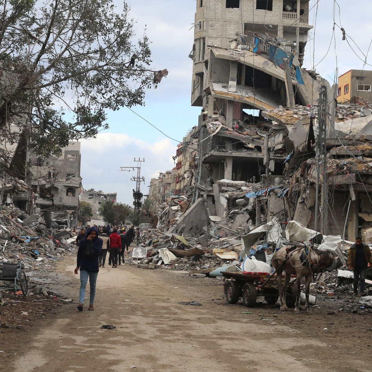 Zerstörte Gebäude in Beit Lahia. - Foto: Mohammed Alaswad/APA Images via ZUMA Press Wire/dpa