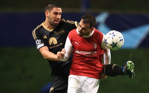 Rani Khedira (l) und seine Unioner kamen trotz langer Überzahl nicht über ein 1:1 in Braga hinaus. - Foto: Luis Vieira/AP