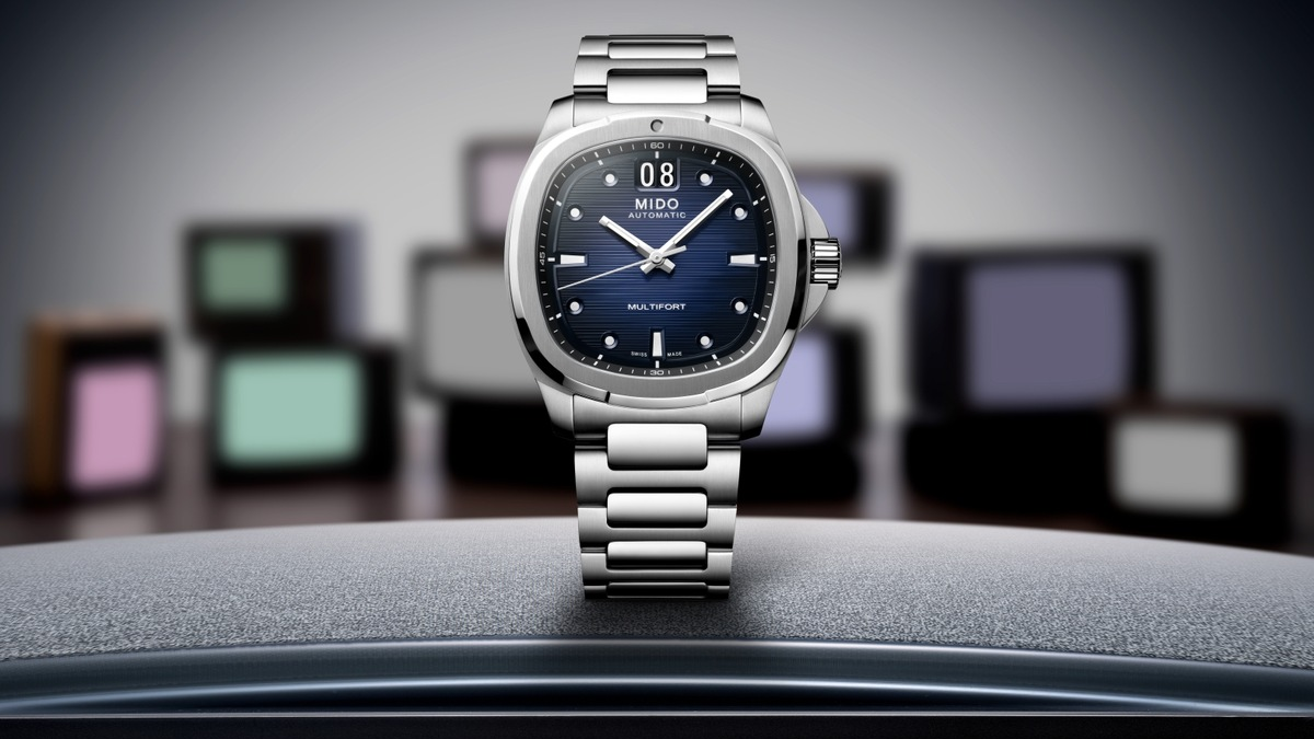 Eine besondere Uhr in ikonischer Form / Die neue Automatikuhr Mido Multifort TV Big Date - Foto: presseportal.de