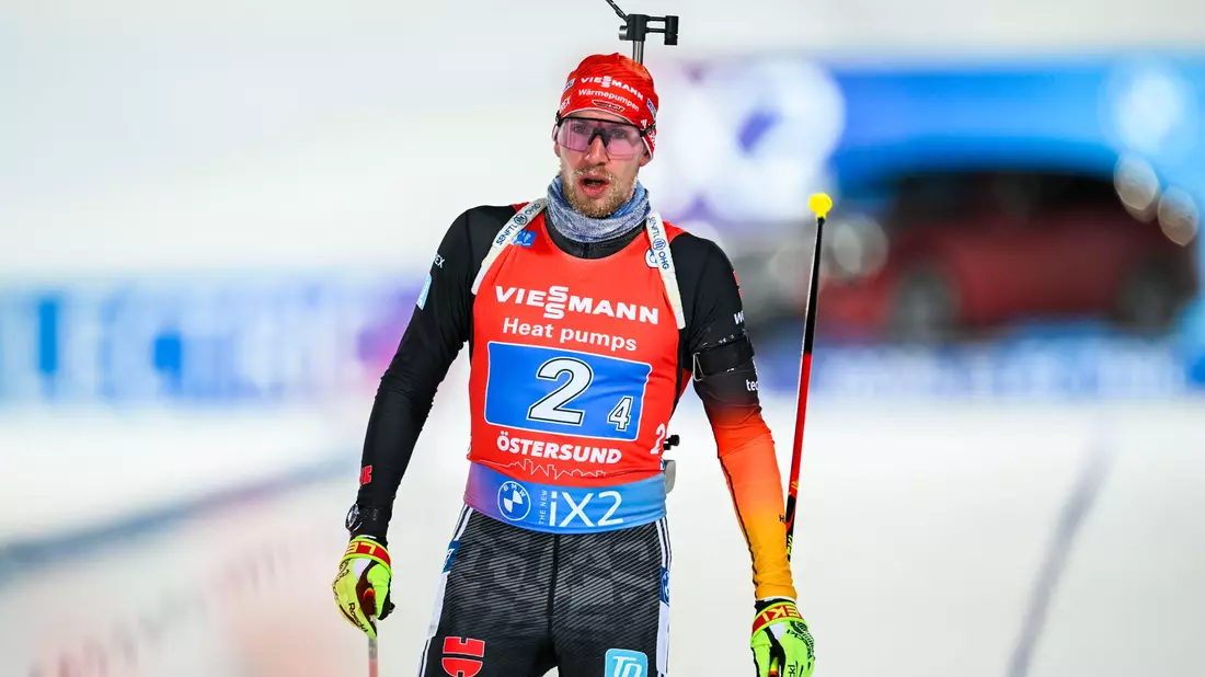Musste nach dem letzten Schießen einmal in die Strafrunde: Johannes Kühn. - Bild: Pontus Lundahl/TT News Agency/AP/dpa