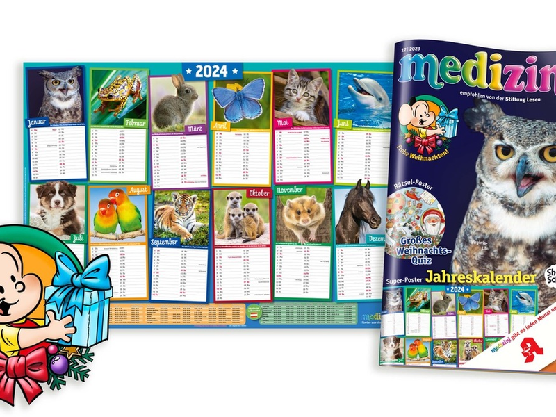 Die neue medizini ist da! Mit Super-Poster-Jahreskalender 2024 und viel vorweihnachtlichem Lesespaß - Foto: presseportal.de
