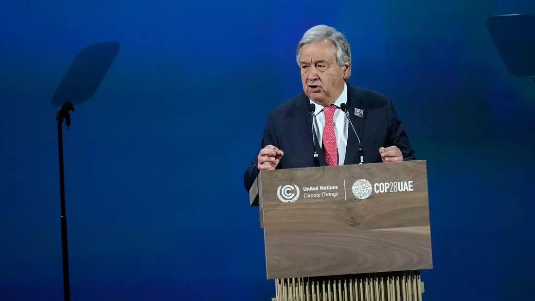 Antonio Guterres betonte die Bedeutung von Klimaschutz. - Bild: Rafiq Maqbool/AP/dpa