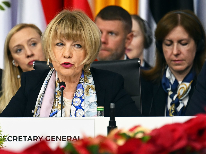 Helga Maria Schmid  bleibt vorerst Generalsekretärin der Organisation für Sicherheit und Zusammenarbeit in Europa (OSZE). - Foto: Sebastian Gollnow/dpa Pool/dpa