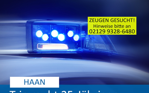 POL-ME: 25-jähriger Haaner ausgeraubt - die Polizei ermittelt - Haan - 2312006 - Foto: presseportal.de