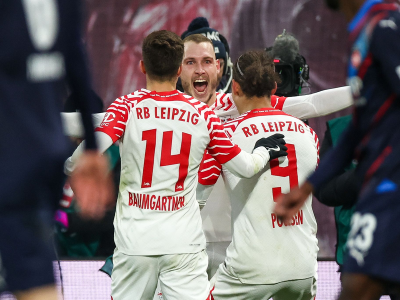 RB Leipzig setzte sich zuhause gegen Wolfsburg durch. - Foto: Jan Woitas/dpa